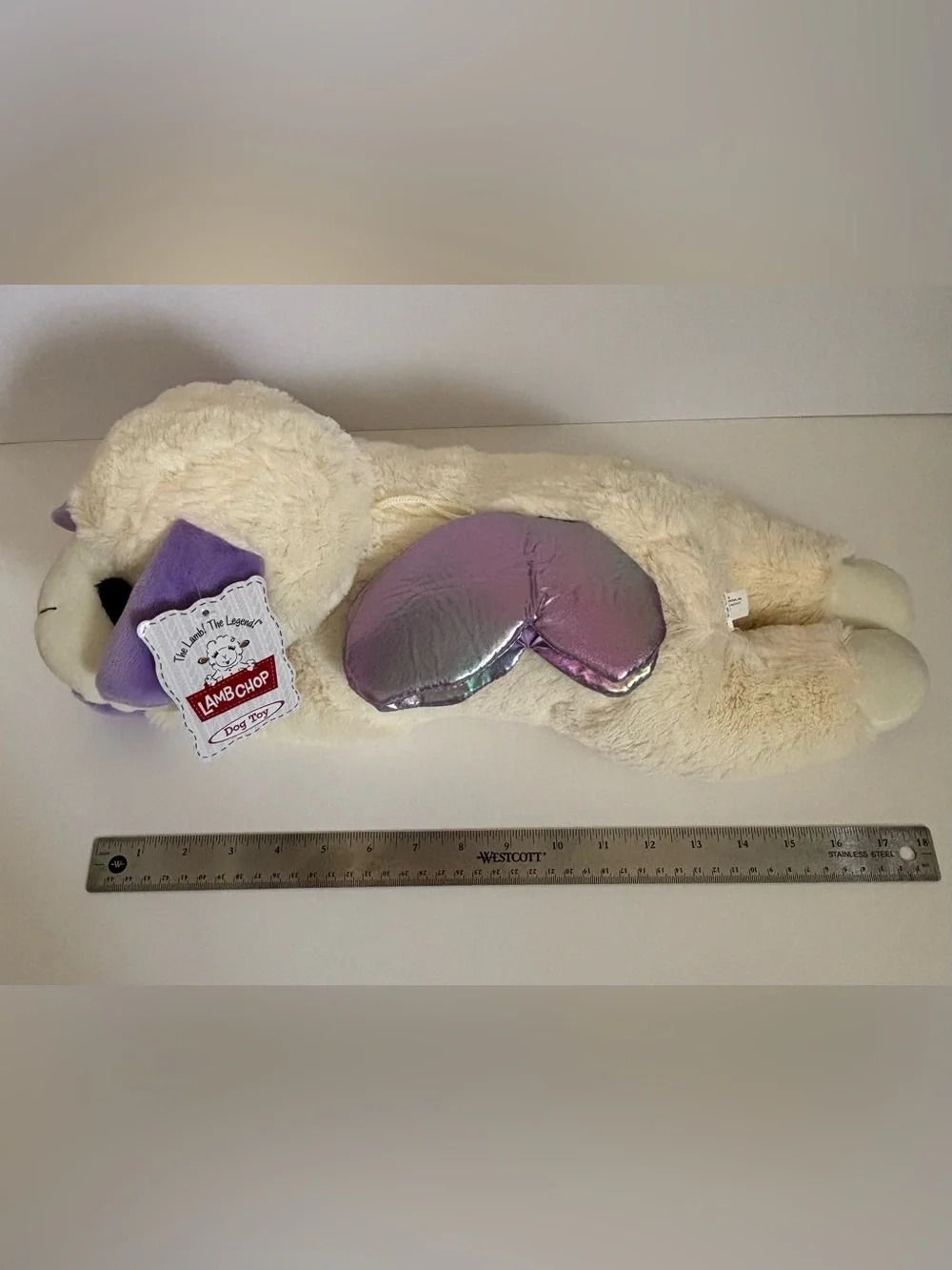 Lamp Chop Lampchop Dog Plush Toy Fairy Wings Iridescent Holographic 18” NWT